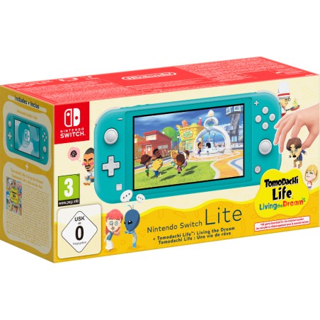 Lite Turquesa (Turquoise) + Tomodachi Life (Ciab) + 3 Meses Nintendo Shop Online
