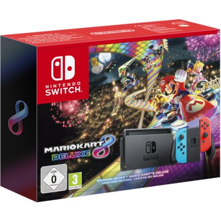 Azul Neon/Rojo Neon (Blue/Red) Insignia + Mario Kart 8 Deluxe (Imp)