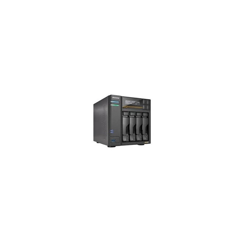 Servidor nas asustor lockerstor 4 as6804t 4 bahias amd ryzen quad core 2.3ghz 16gb usb4 dual 10gbe